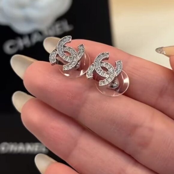 Chanel classic double c silver earrings - Picture 5 of 5